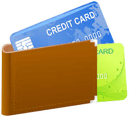 Wallet with credit cards